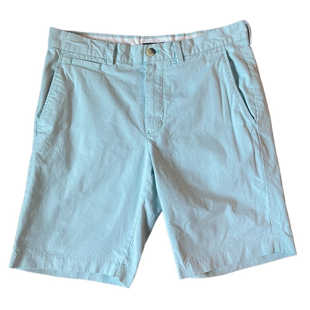 BROLETTO Men’s Mint Green Cotton Flat Front Chino Shorts Size 33 Lightweight